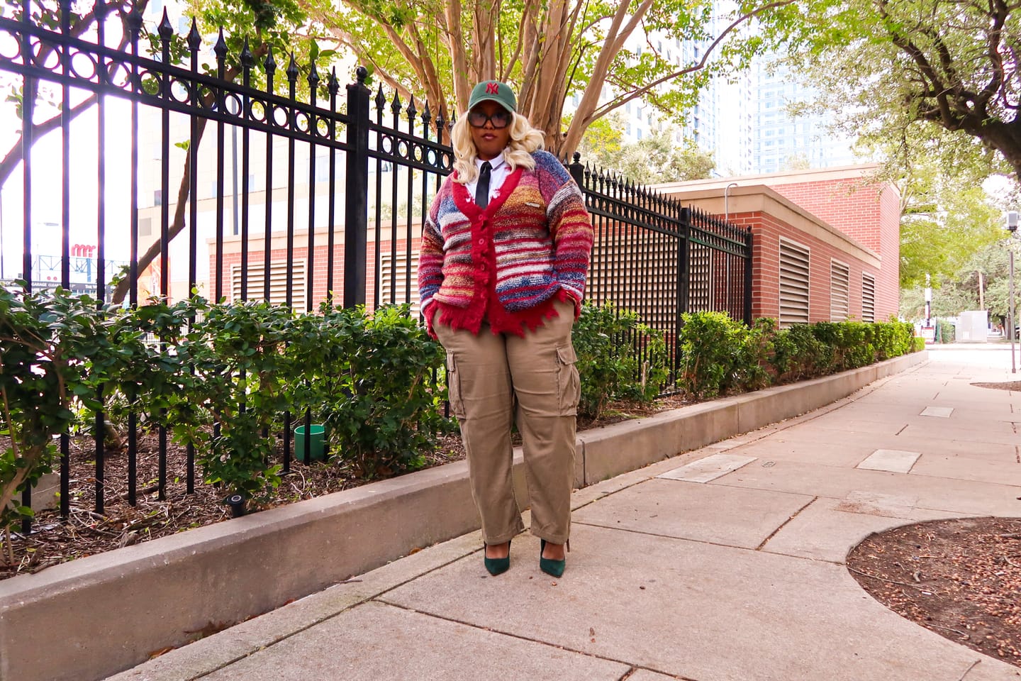 Customer photo review of Aelfric Eden Fringe Stripe Cardigan