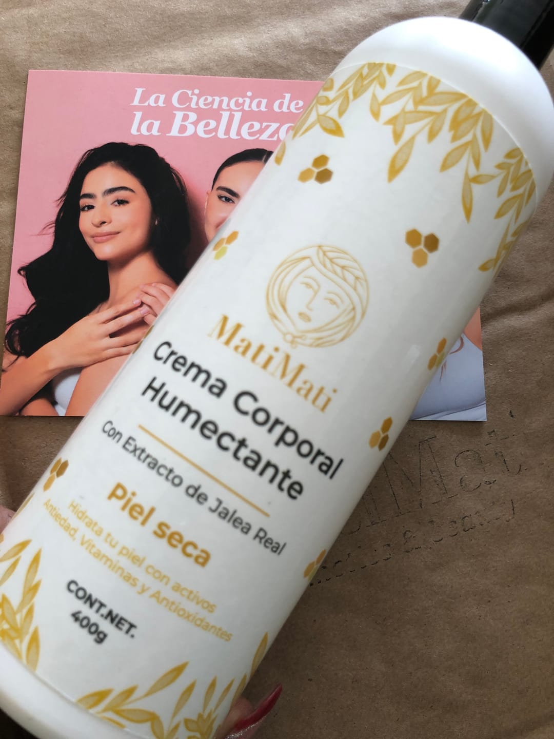 Customer photo review of Crema Corporal Humectante con Extracto Jalea Real
