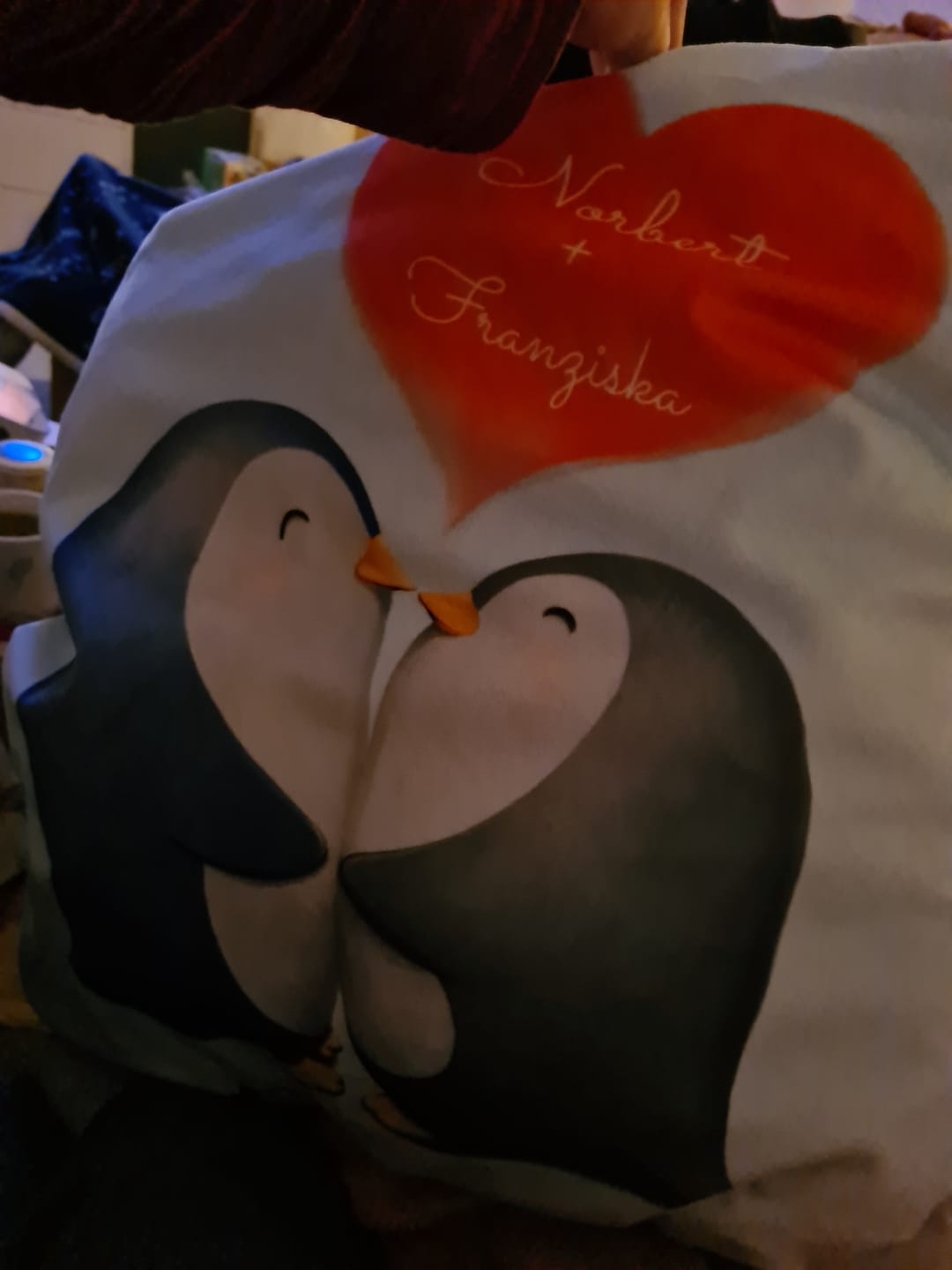 Customer photo review of Pinguinliebe - Paar-Kissen