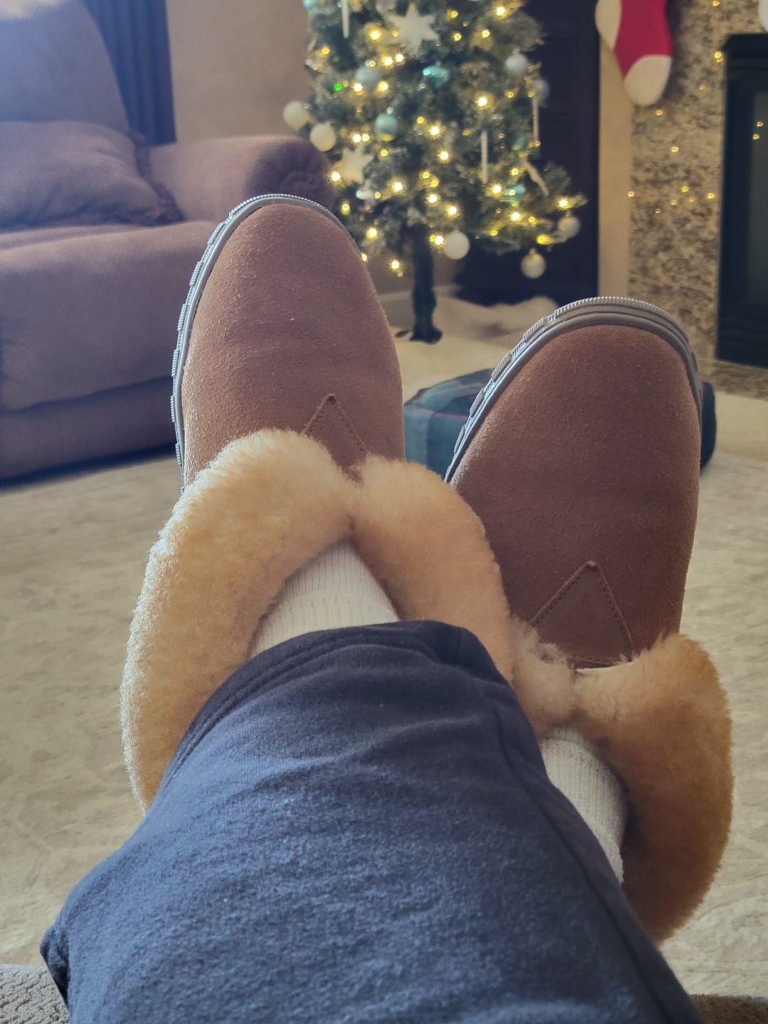 Customer photo review of Men's Sheepskin Bootie