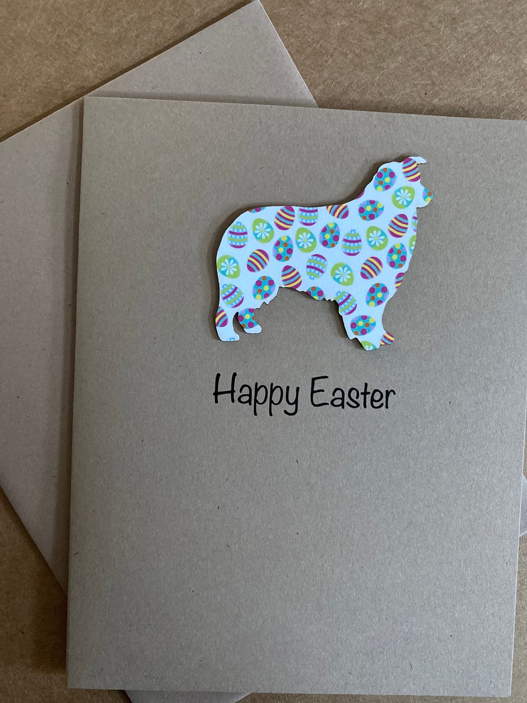 Customer photo review of Dog Easter Notecard | 200+ Dog Breeds to Choose from | Single Card or 10 Pack | Colored Easter egg Pattern