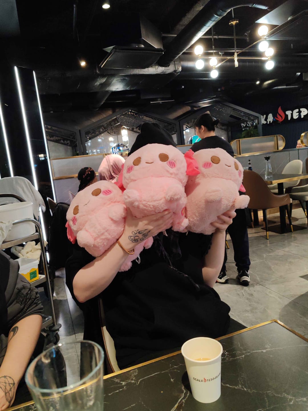 Customer photo review of Xoxi The Axolotl Plushie