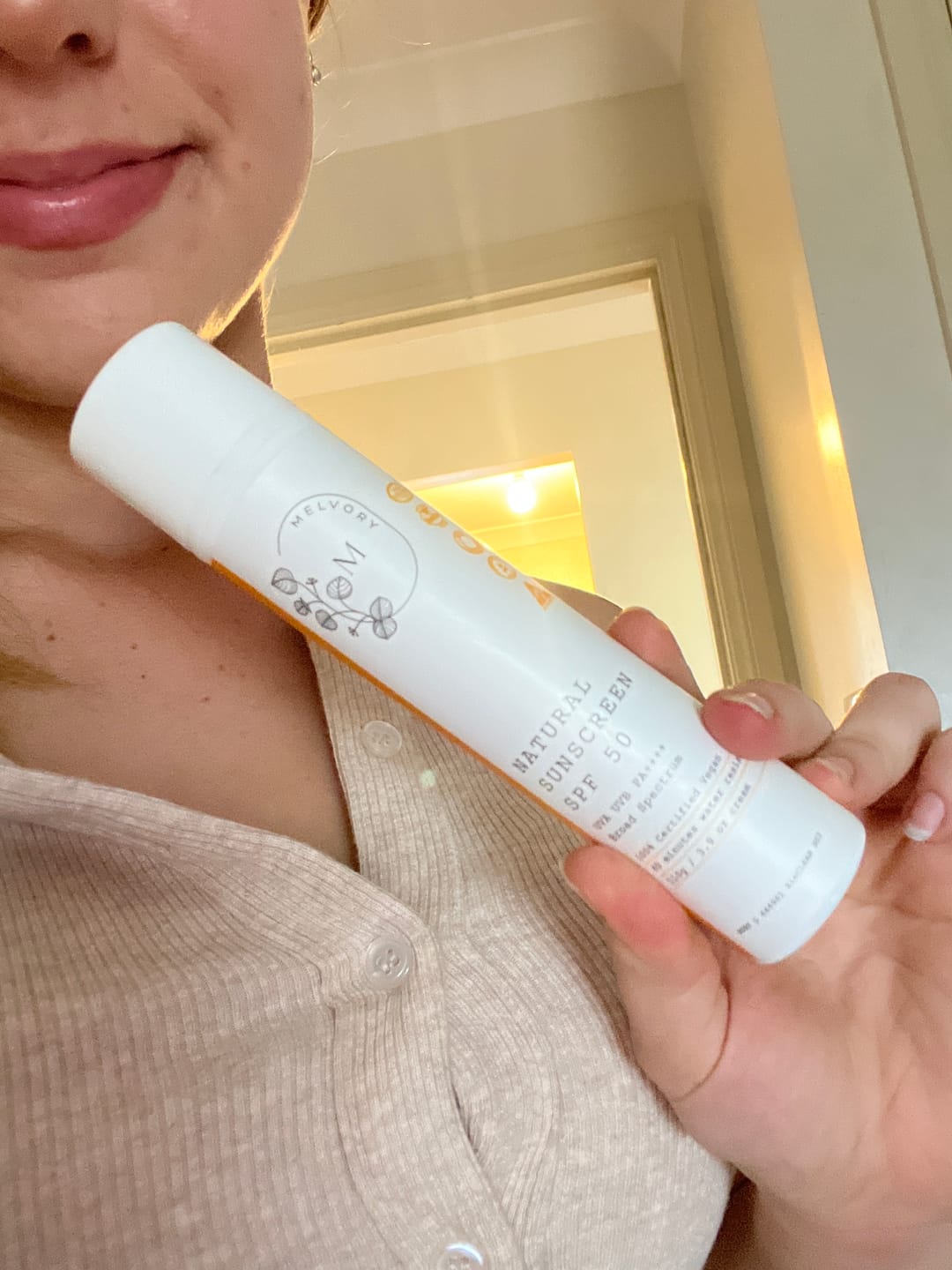 Customer photo review of Natural Sunscreen SPF 50