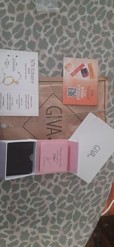Customer photo review of Silver Snowflake Pendant With Box Chain