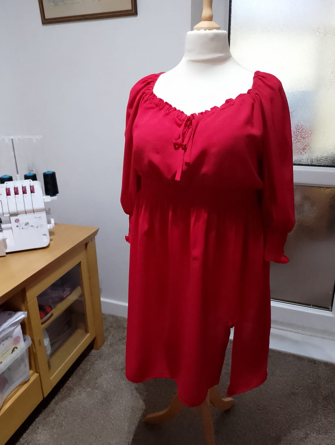 Customer photo review of Plain Bubble Crepe Fabric