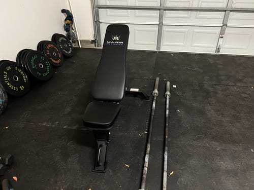 Customer photo review of Major Fitness Adjustable Bench | 1300Lbs Capacity Weight Bench PLT01