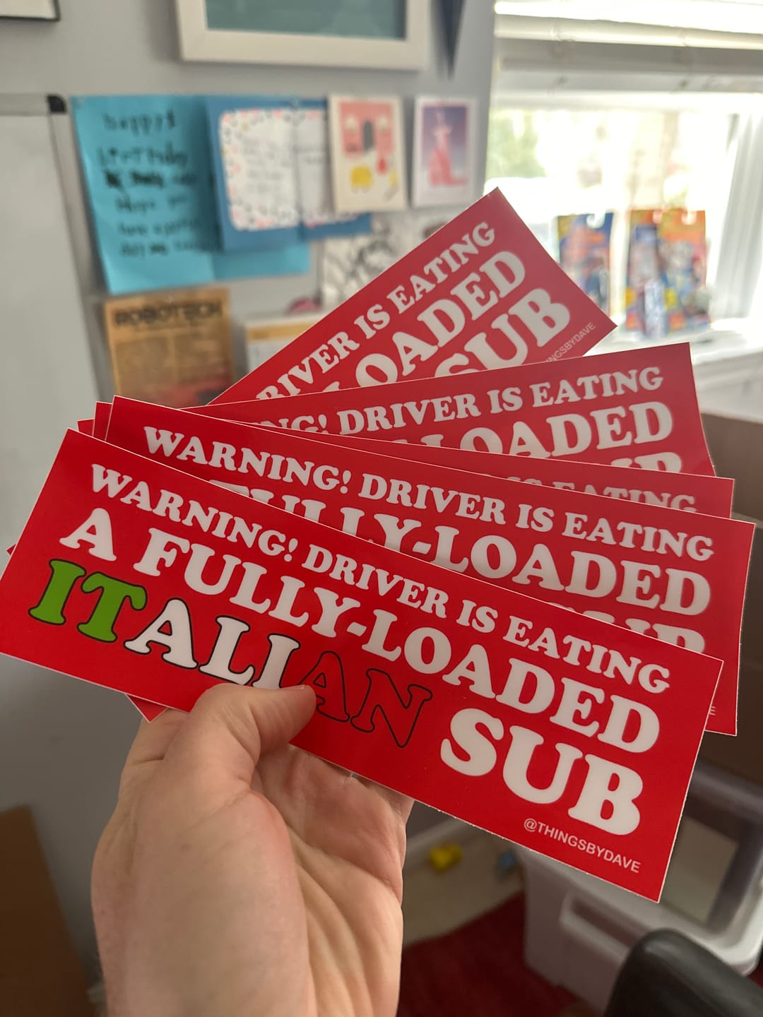 Customer photo review of Bumper Stickers
