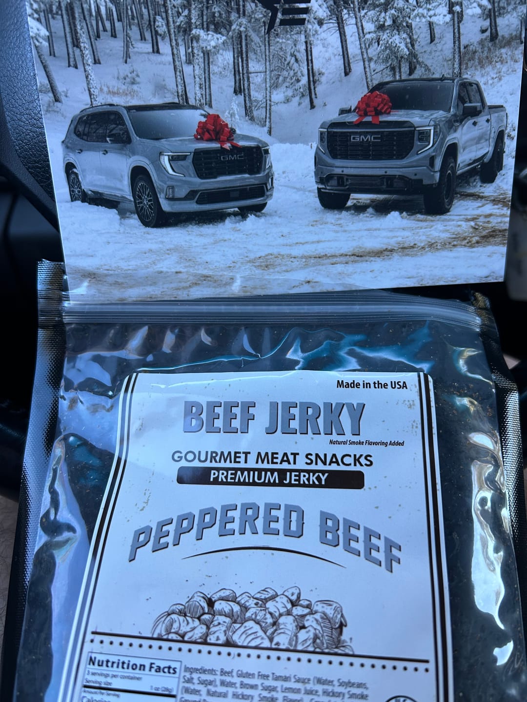 Customer photo review of Gourmet Premium Beef Jerky