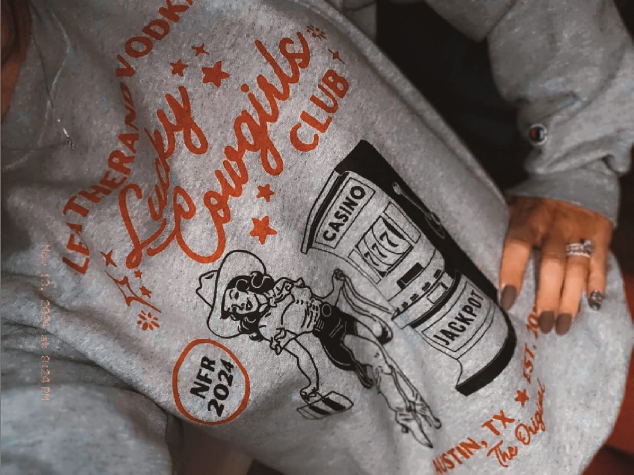 Customer photo review of Limited Edition Leatherandvodka NFR Sweatshirt