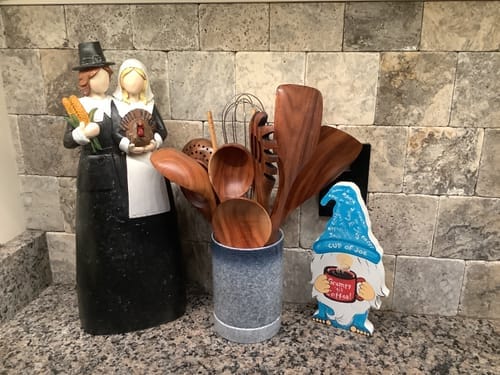 Customer photo review of Teak Wooden Utensil Set