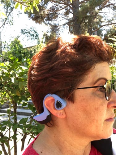Customer photo review of Tayogo S5 Bone Conduction Open Ear Headphones With bluetooth & 8GB Memory