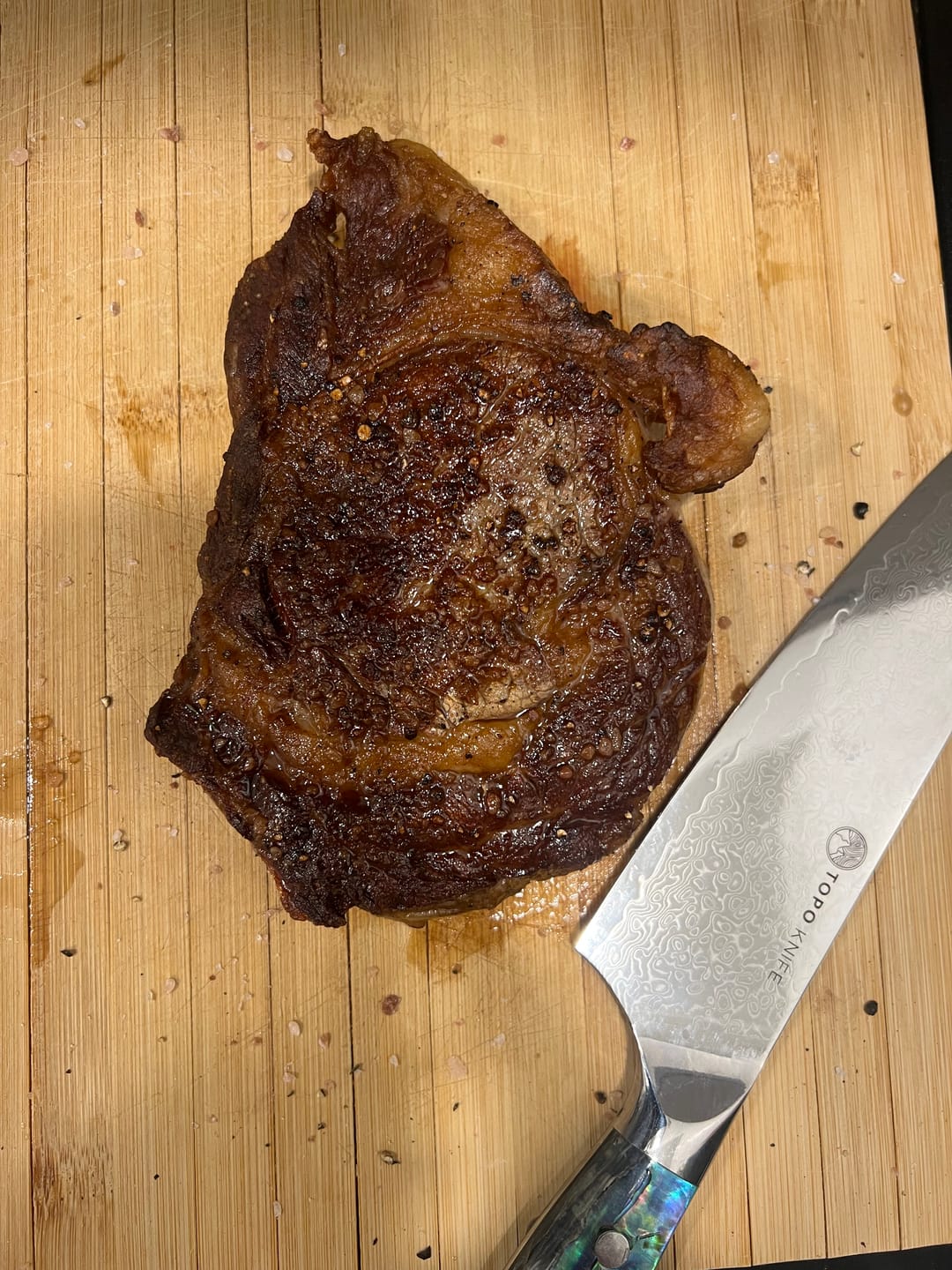 Customer photo review of Topo Handmade Chef Knife