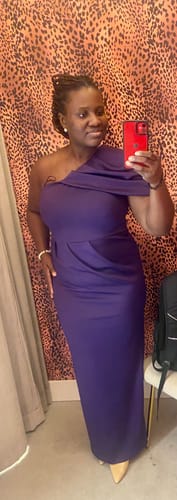 Joy U. review of Carmen Gown in Purple by Black Halo - RENTAL image 1 out of 1