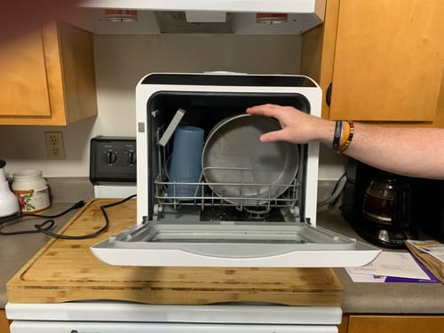 Customer photo review of R01 Compact Countertop Dishwasher