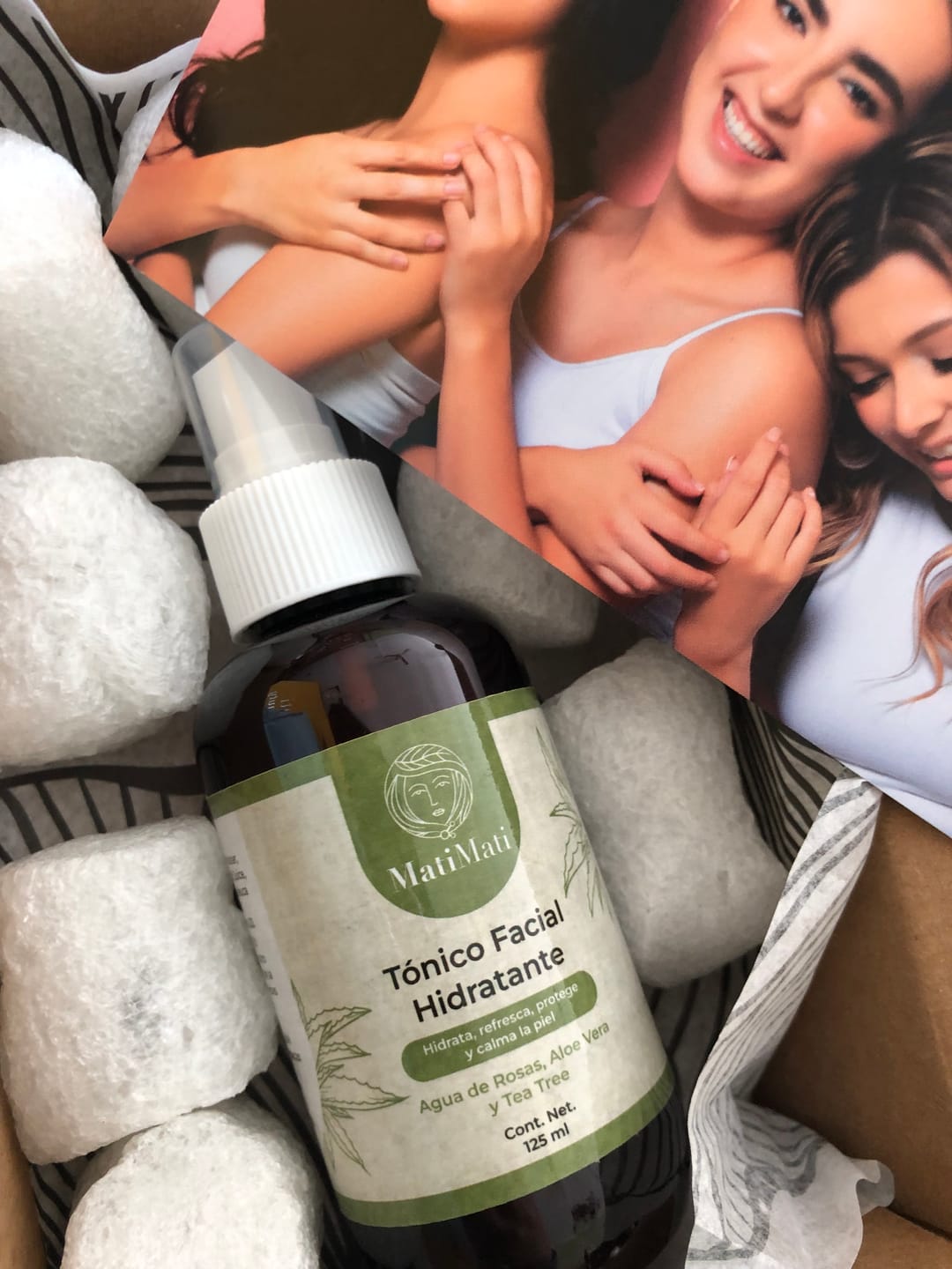 Customer photo review of Tónico Facial Hidratante