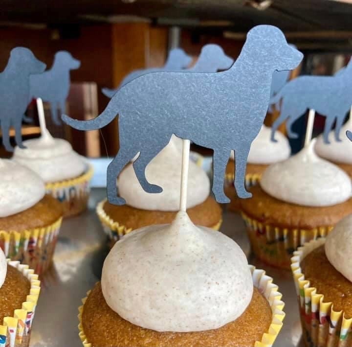 Customer photo review of Dog Cupcake Toppers Set of 12 | 200+ Dog Breeds to Choose from | 25 Dog Colors Available | Handmade Cake Topper