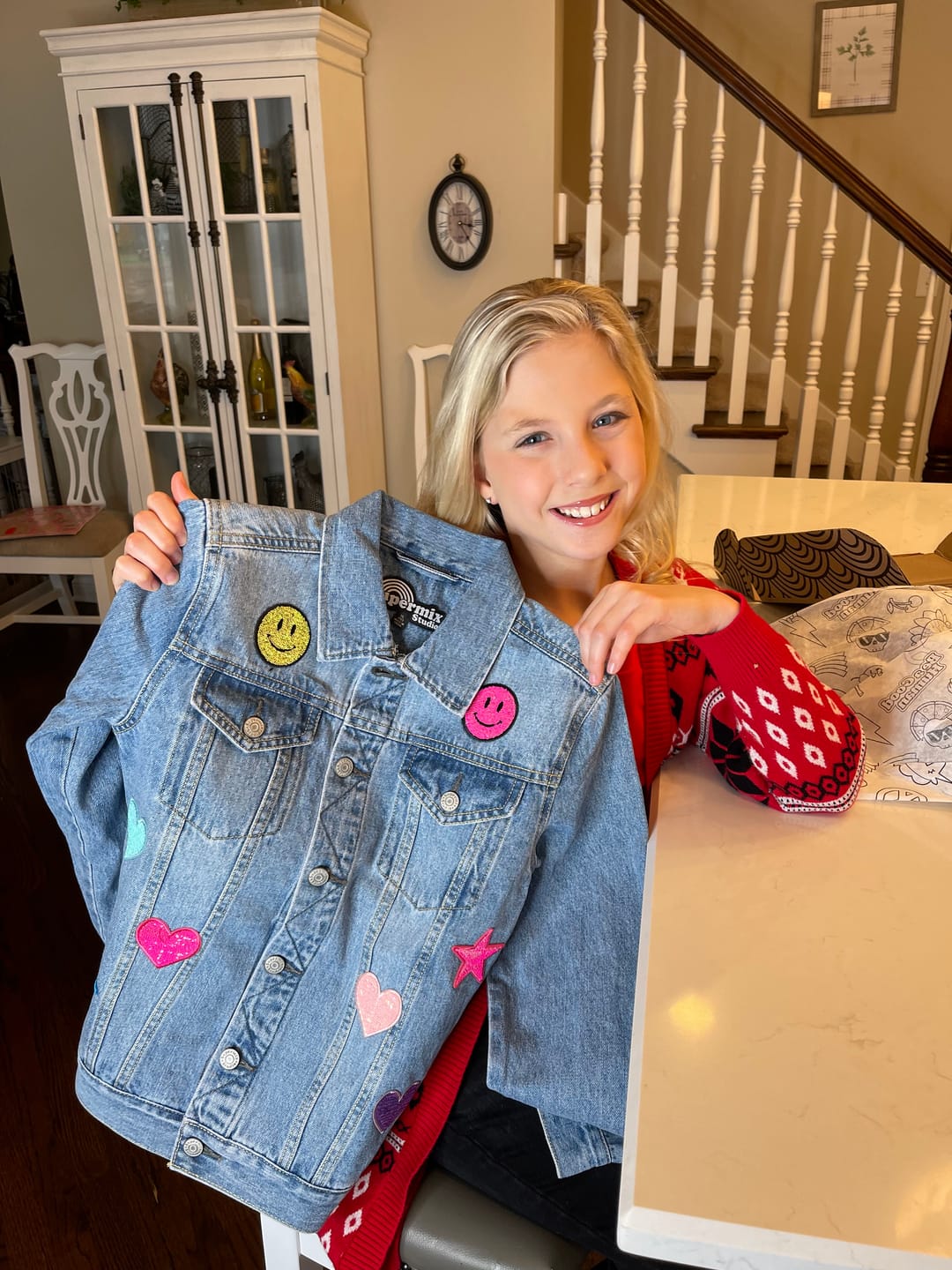 Customer photo review of Design Your Own Patched Denim Jacket