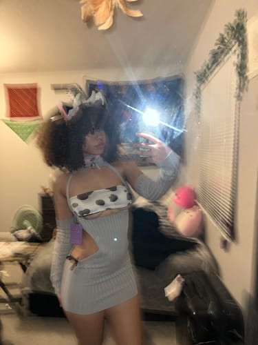 Customer photo review of Cospaly Cozy Cow Lingerie KO14（4-Piece Set）