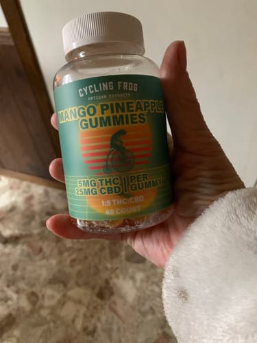 Customer photo review of Mango-Pineapple Gummies, 5mg THC + 25mg CBD