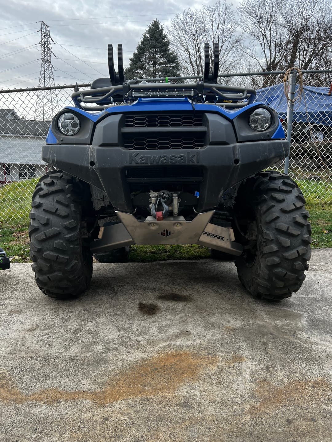 Customer photo review of Complete Aluminum Skid Plates for Kawasaki Brute Force 750i