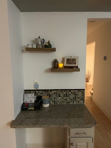 Customer photo review of Ash Floating Shelves