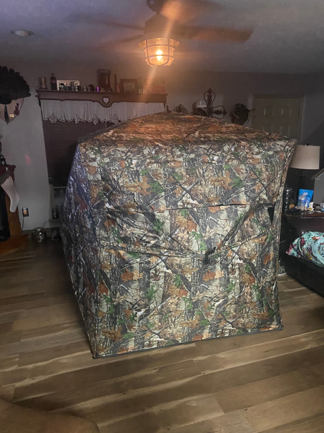 Customer photo review of FLASH SALE VisST See-Through Pop-Up Ground Blinds with Silent Magnetic Door