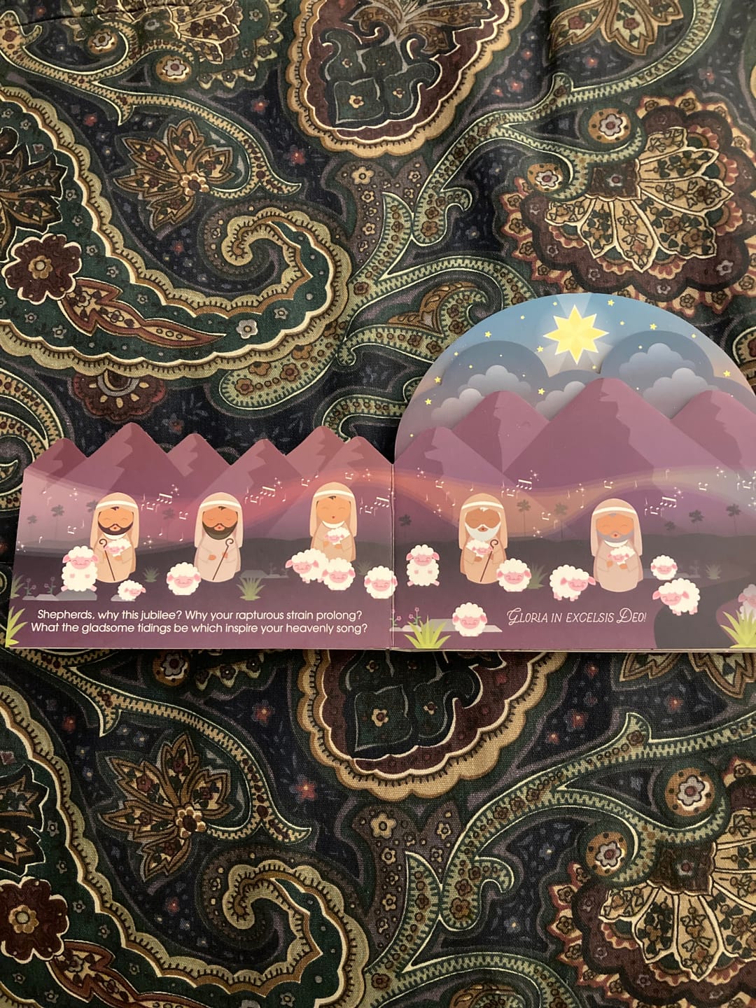 Customer photo review of Angels We Have Heard On High shaped book