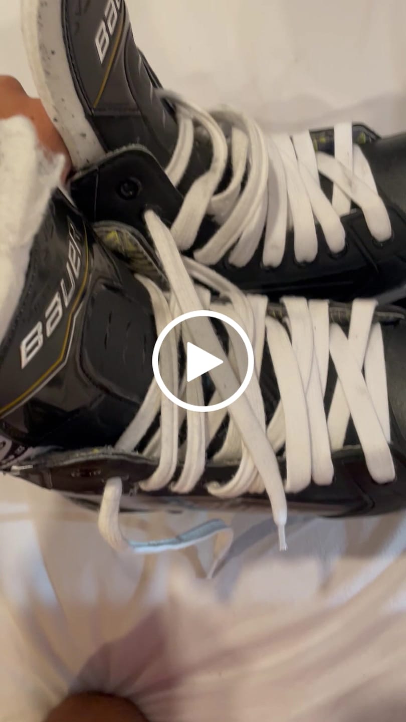 Customer video review of WHITE WAXED HOCKEY REFEREE LACES