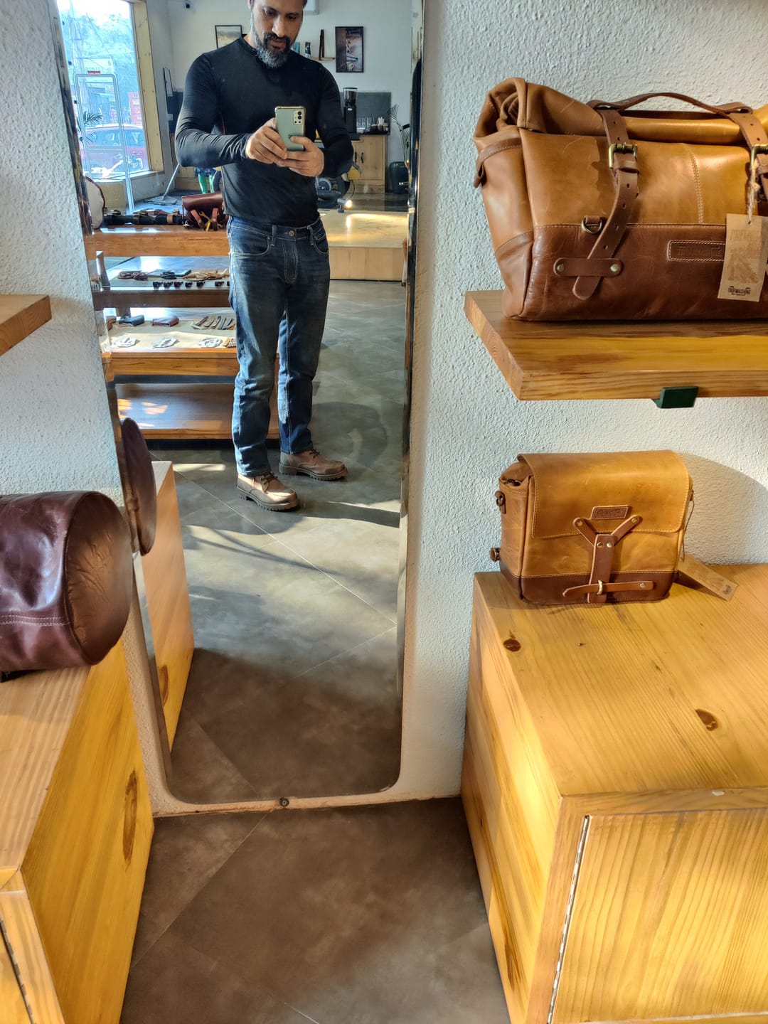 Customer photo review of boots moc-toe mocha
