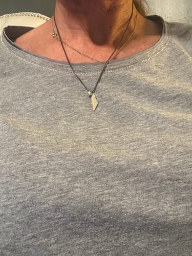 Customer photo review of Israel Map Necklace