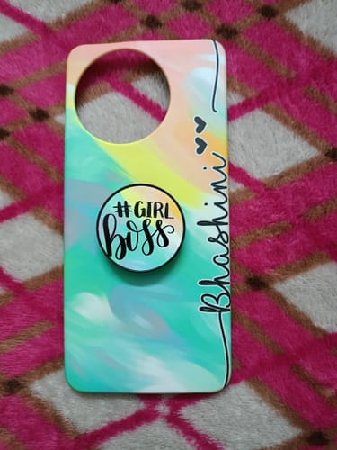 Customer photo review of Cotton Candy Marble Phone Case Cover