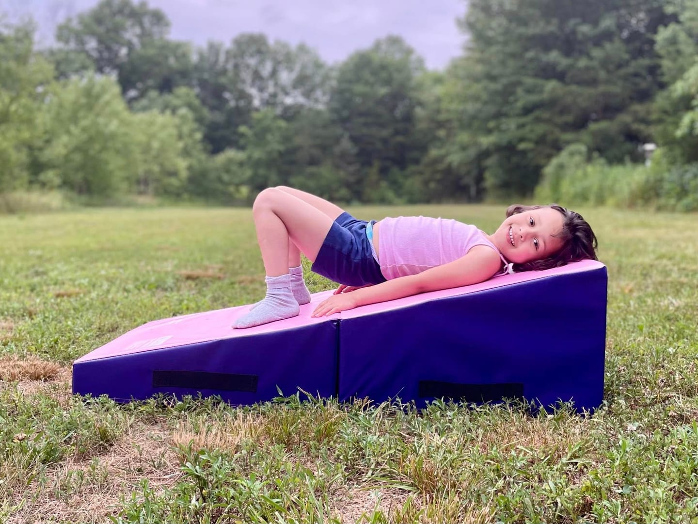 Customer photo review of Gymnastics Tumbling Cheese Wedge Mat (S/M/L)