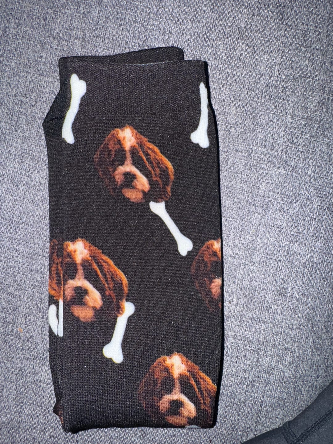 Customer photo review of FaceSock | Custom Dog Socks With Photo
