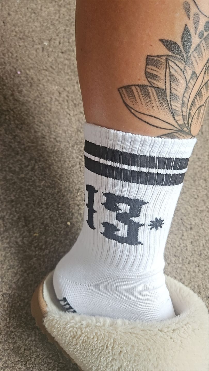 Customer photo review of 13 Socks - Twisted Generation - White