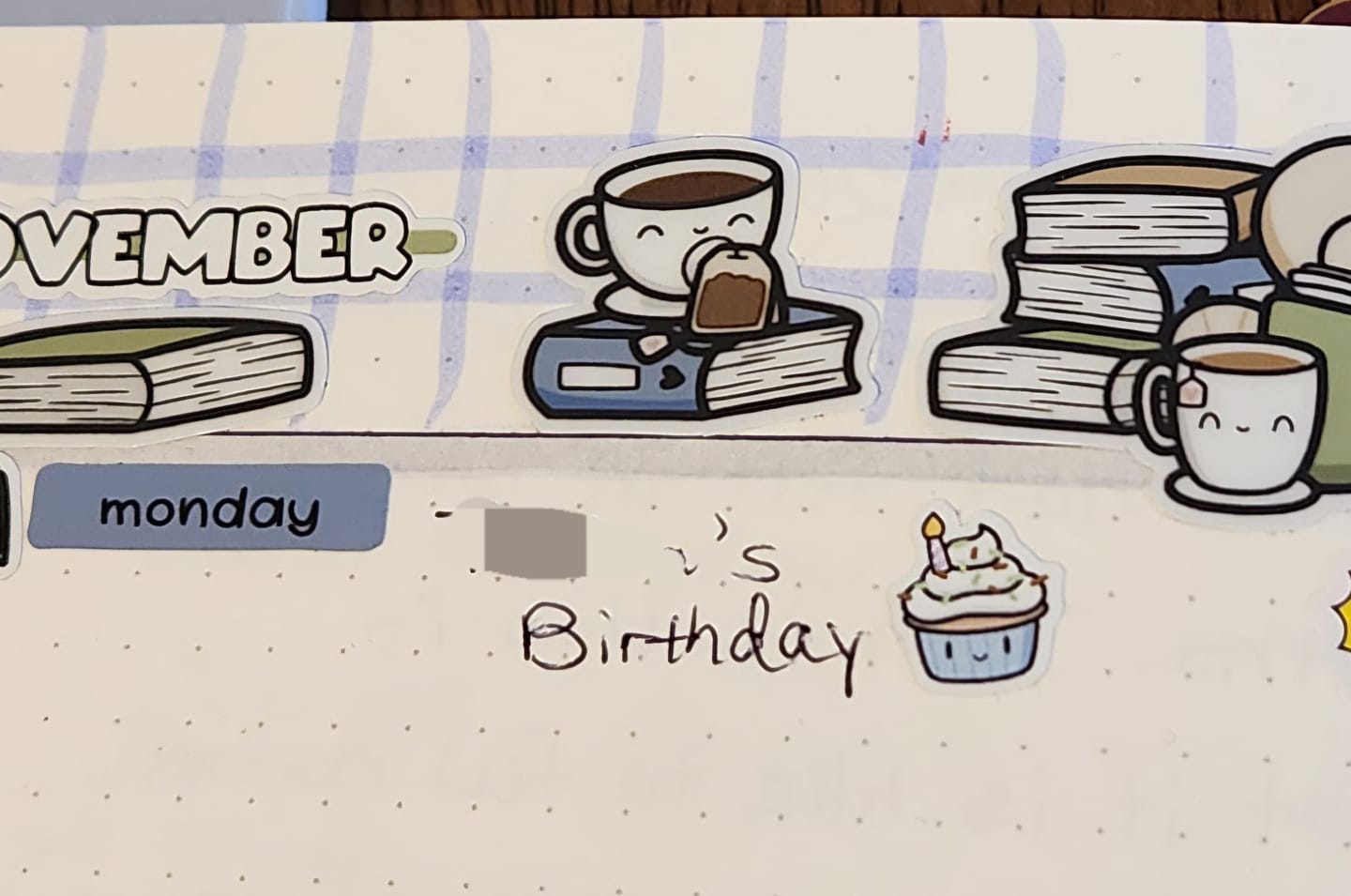 Customer photo review of Birthday Cake! Planner Stickers