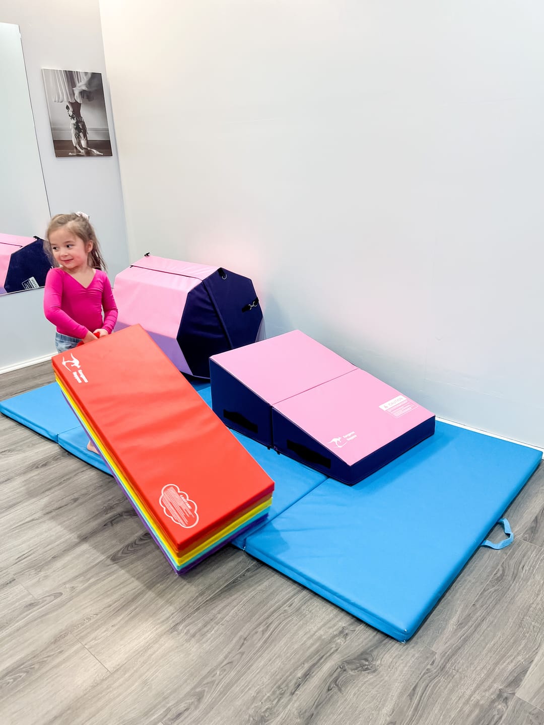 Customer photo review of Gymnastics Tumbling Cheese Wedge Mat (S/M/L)