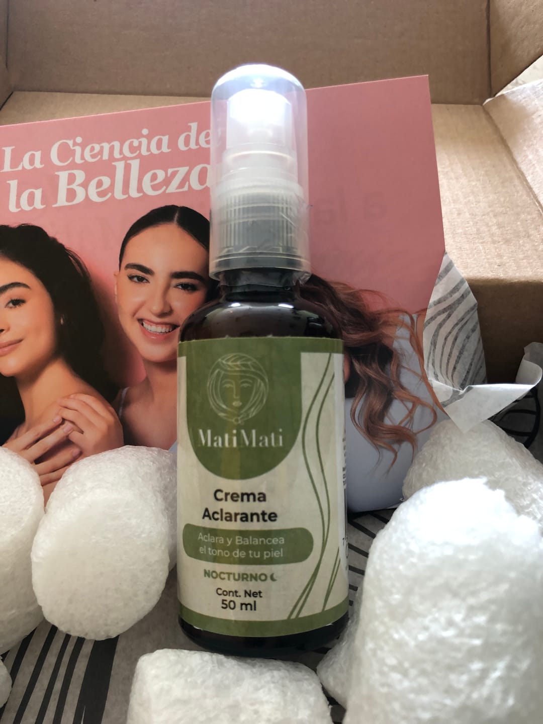 Customer photo review of Crema Humectante Aclarante
