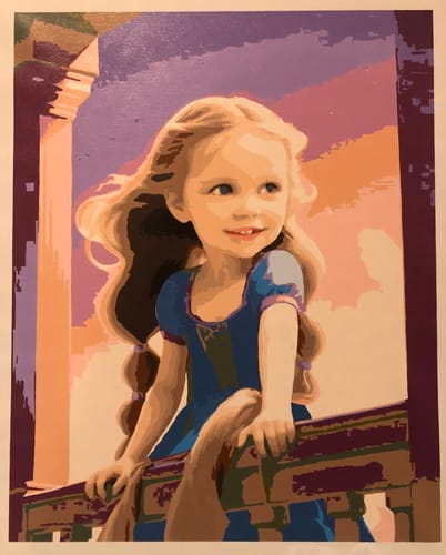 Customer photo review of "Princess Adventure" Paint by Numbers Kit