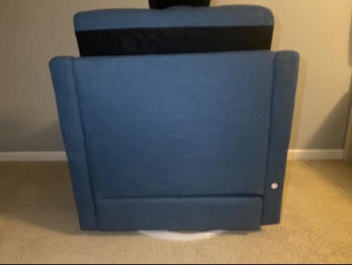 Customer photo review of Homrest Swivel Accent Chair, Mid Century Modern Armchair for Living Room and Bedroom, Linen