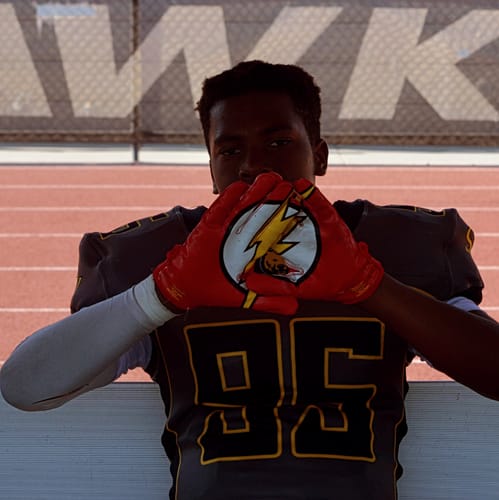 Customer photo review of The Flash Football Gloves - VPS1 by Phenom Elite