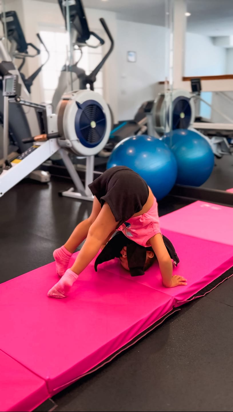 Customer photo review of Foldable Gym Durable Gymnastics Tumbling Mat for Kids