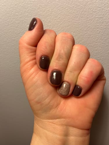 Customer photo review of D1321 Wishbone Shimmer Dip Powder