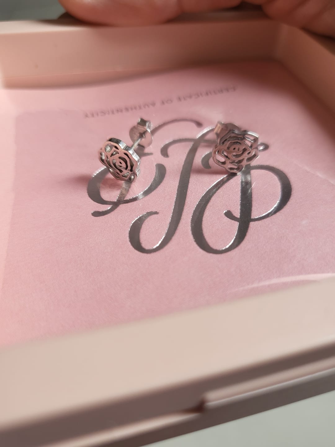 Customer photo review of Rose Earrings
