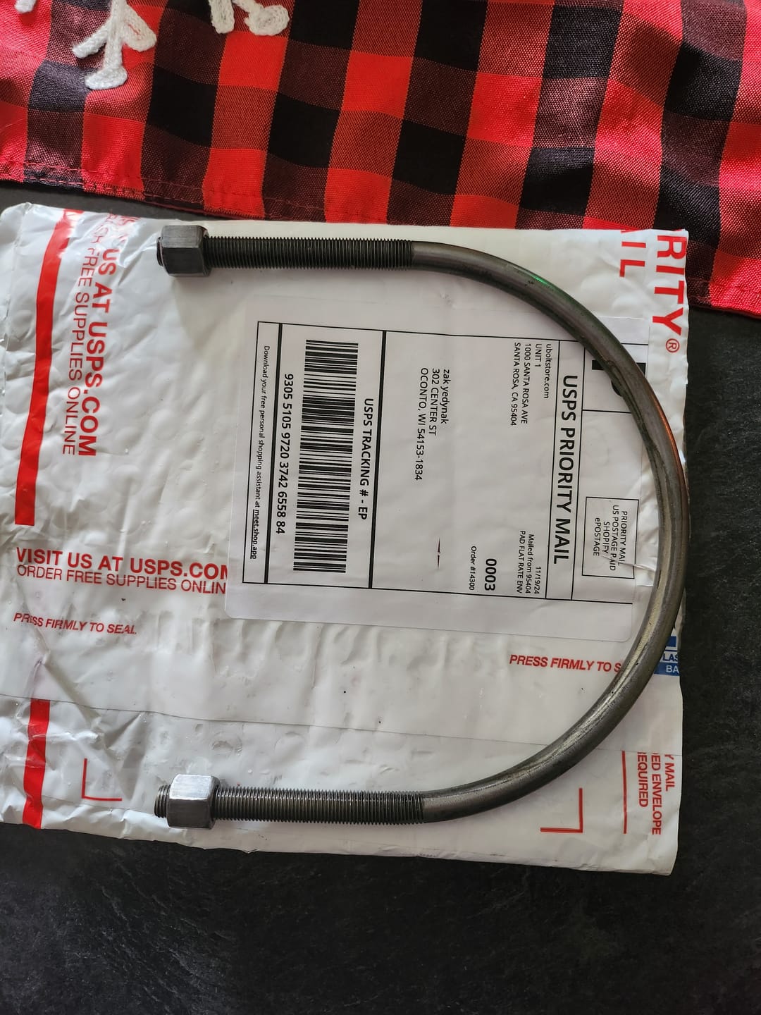 Customer photo review of 3/8 Inch Diameter U-Bolts - Square