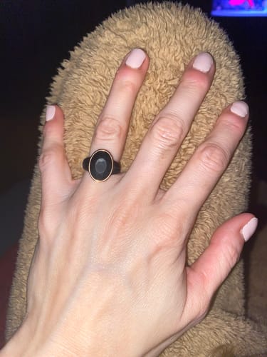 Customer photo review of Oversized Oval Collection - Silicone Rings with Metal Frame