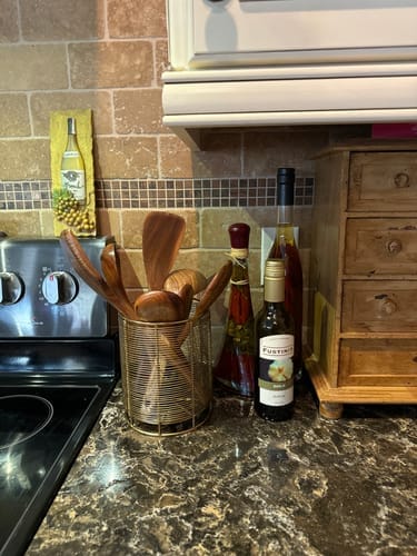 Customer photo review of Teak Wooden Utensil Set