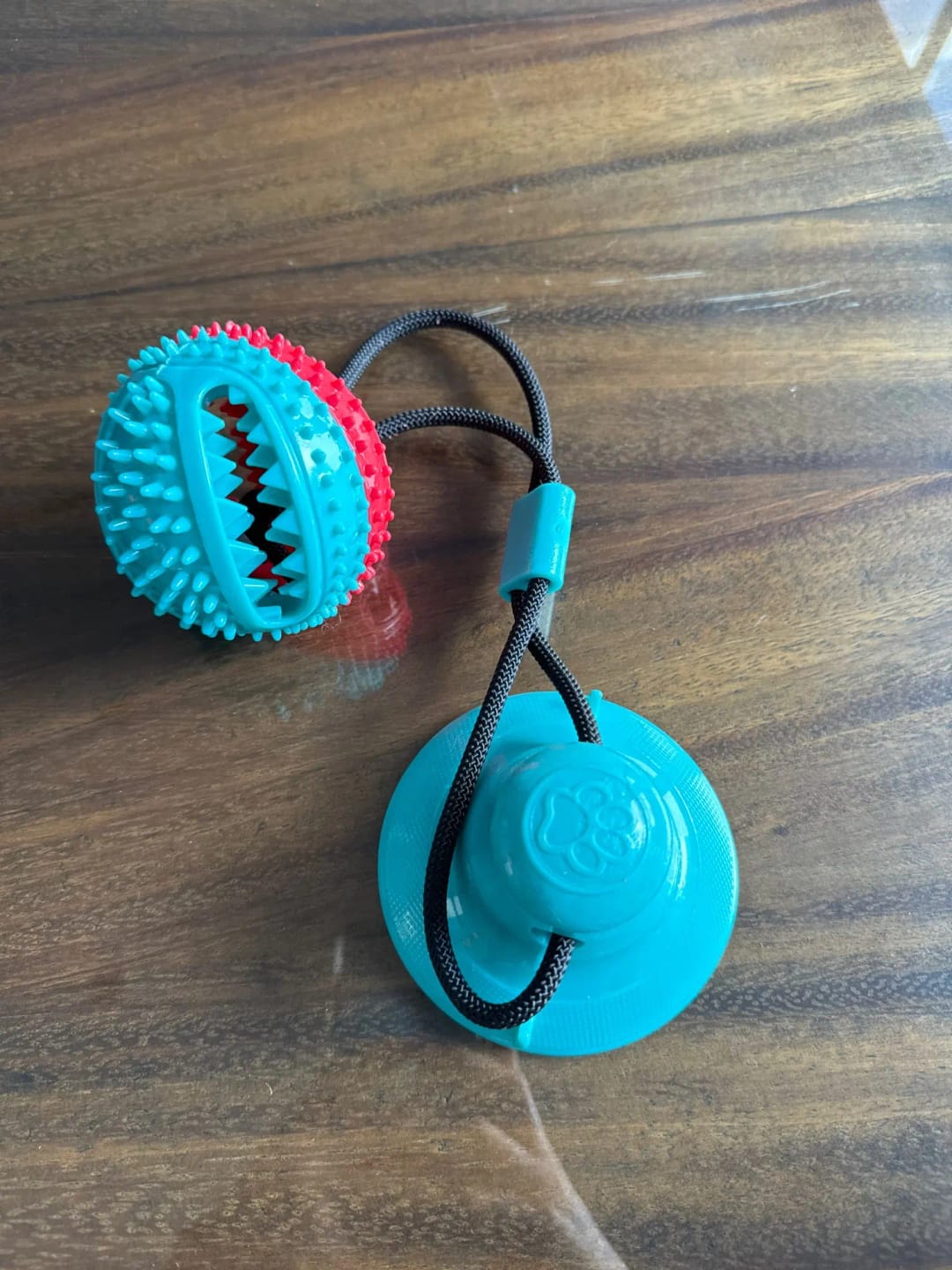 Customer photo review of Large Dog Ball Toys Suction Cup Ropes Interactive Leaking Slow Feeder Chew Toy Toothing Clean Golden Retriever Big Pet Supplies