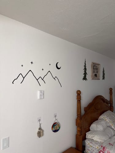 Customer photo review of Mountain Moon Star Metal Wall Art
