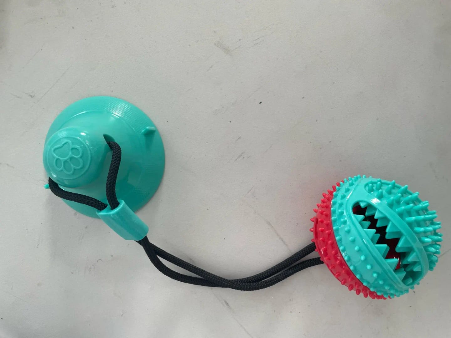 Customer photo review of Large Dog Ball Toys Suction Cup Ropes Interactive Leaking Slow Feeder Chew Toy Toothing Clean Golden Retriever Big Pet Supplies