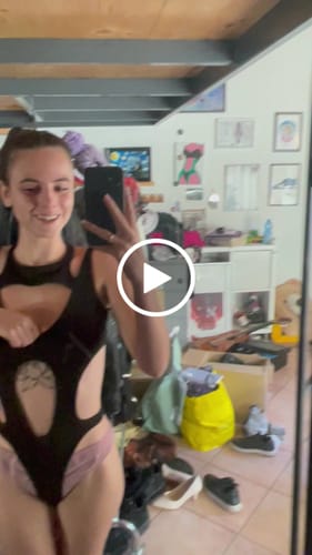 Customer video review of Hollow out sleeveless backless solid bodysuit